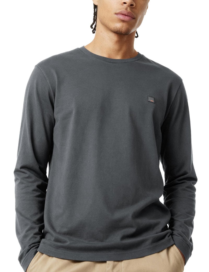 DAMENSCH Men Soft, Body-Adaptive, Fade-Proof & Anti-Pilling Full Sleeve T-Shirts - Corbett Grey - XL - Image 1