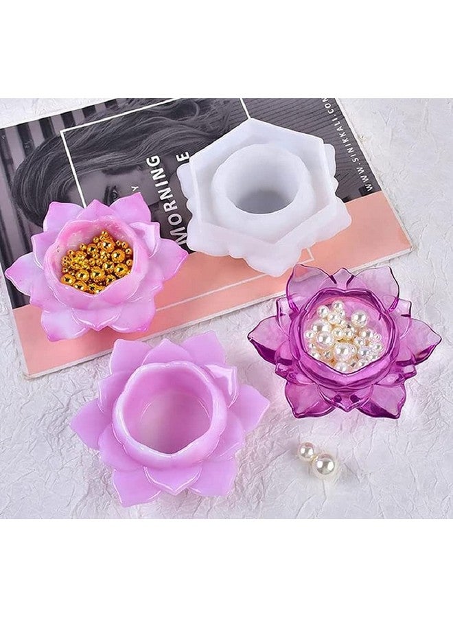 R H LIFESTYLE R H LIFESTYLE Silicone Moon Shape Tealight Candle Holder Mould for Resin, Concrete and Cement DIY Candlestick Epoxy Resin Casting Mold, Pack of 2  - Image 4