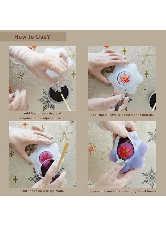 R H LIFESTYLE R H LIFESTYLE Silicone Moon Shape Tealight Candle Holder Mould for Resin, Concrete and Cement DIY Candlestick Epoxy Resin Casting Mold, Pack of 2  - Image 3