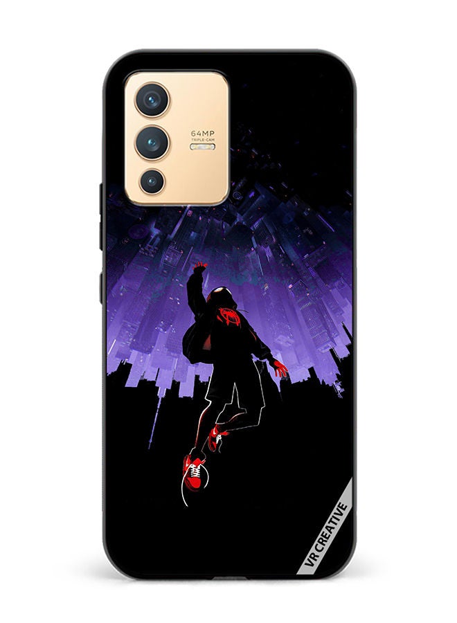 VR CREATIVE Protective Case Cover For Vivo V23 5G Spiderman In Space Design Multicolour - Image 1
