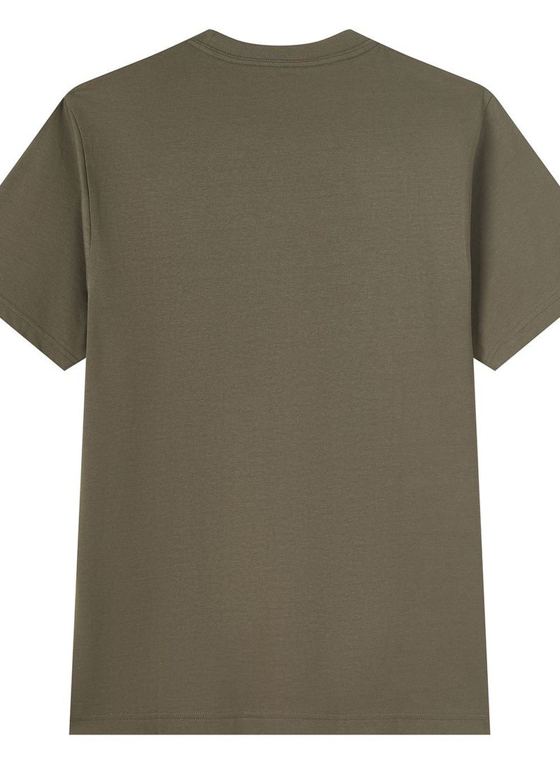 GIORDANO Men’s Slim Cotton Crew Neck Signature Print Tee - Image 4