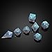 Cusdie Frosted Dice Sharp Edges DND Dice 7 PCs DD Dice Handcrafted Polyhedral Dice Set for Role Playing Game PathfinderGrey - Image 4
