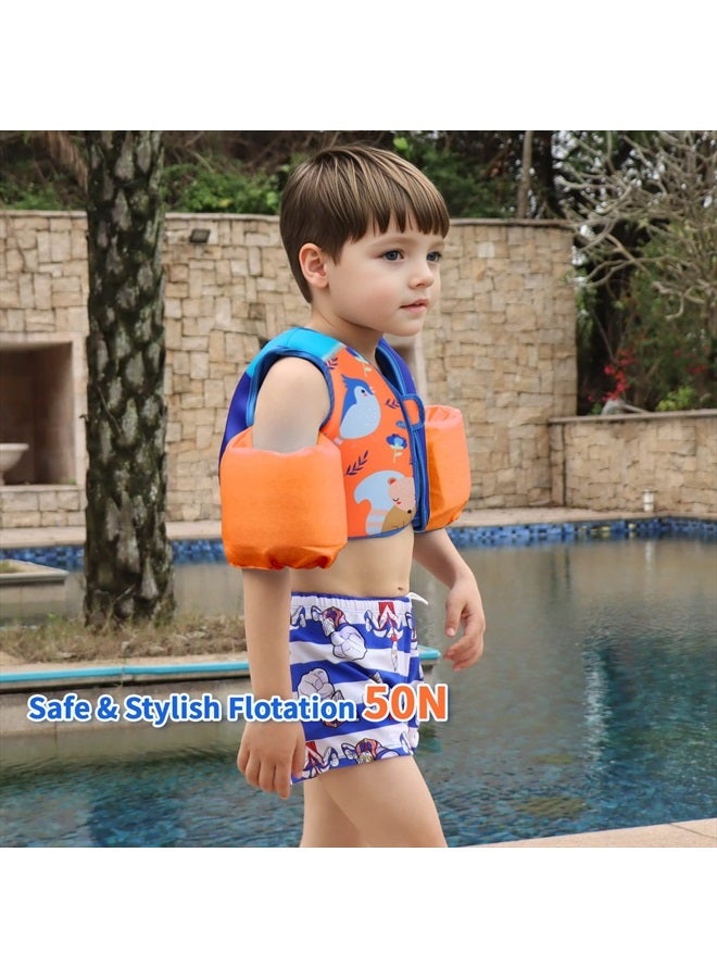 Gogokids عوامات للأطفال، سترات سباحة للأطفال من 20-50 رطل للبنات والأولاد، جاكيتات عائمة مع أجنحة مائية للأطفال من 2-6 سنوات - Image 3