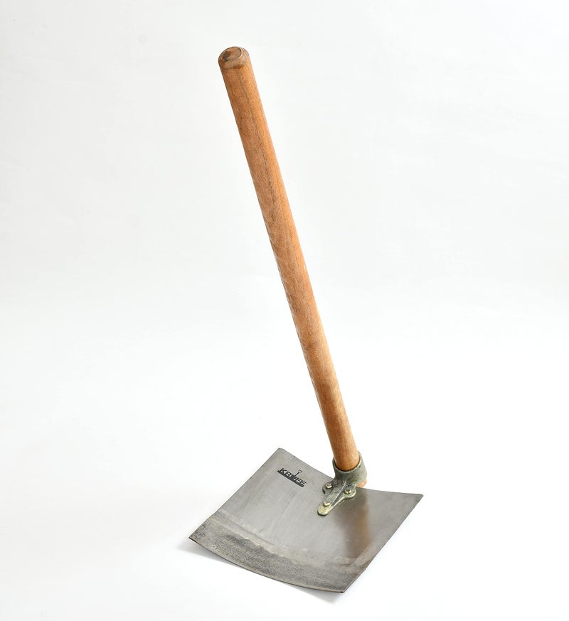 Krufe® Temper Mild Steel Blade Spade, Shovel, Fawda, Kassi (10"x11") -Premium Garden Tool for Digging, Planting, and Landscaping - Heavy-Duty Construction with Ergonomic Handle for Comfortable Grip - Image 1