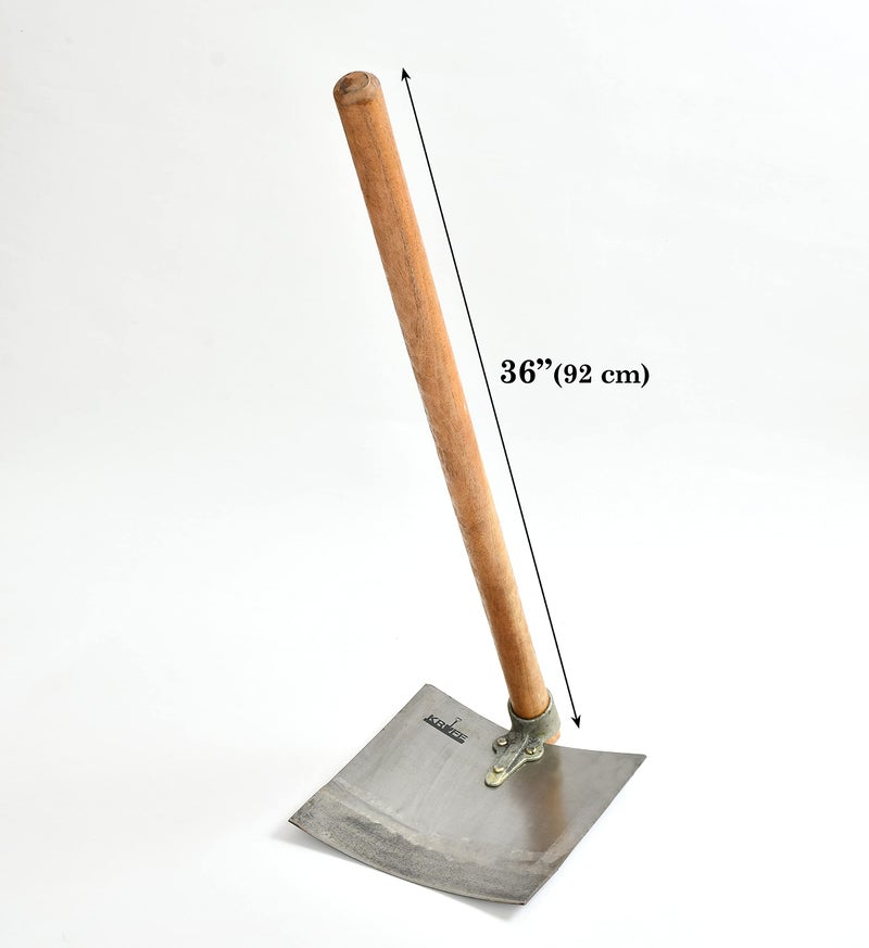 Krufe® Temper Mild Steel Blade Spade, Shovel, Fawda, Kassi (10"x11") -Premium Garden Tool for Digging, Planting, and Landscaping - Heavy-Duty Construction with Ergonomic Handle for Comfortable Grip - Image 4
