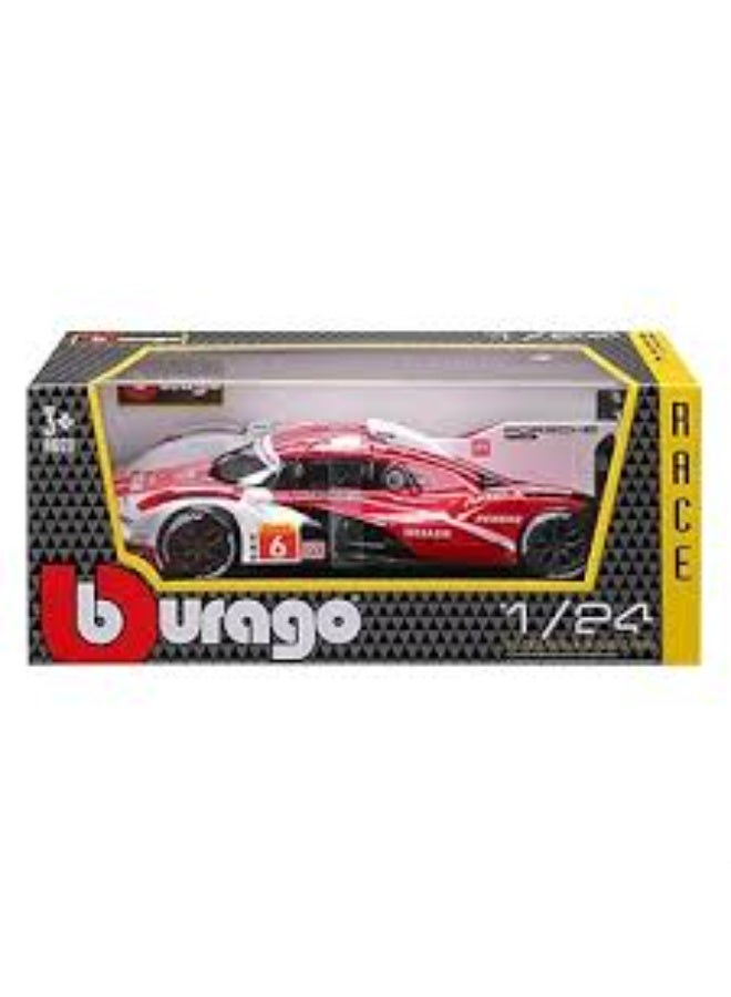 Bburago 1:24 Scale Bburago Die-Cast Porsche 963 2024 Model Car, Metal Racing Replica with Opening Doors and Hood, Detailed Interior Collectible Display Car - Image 2