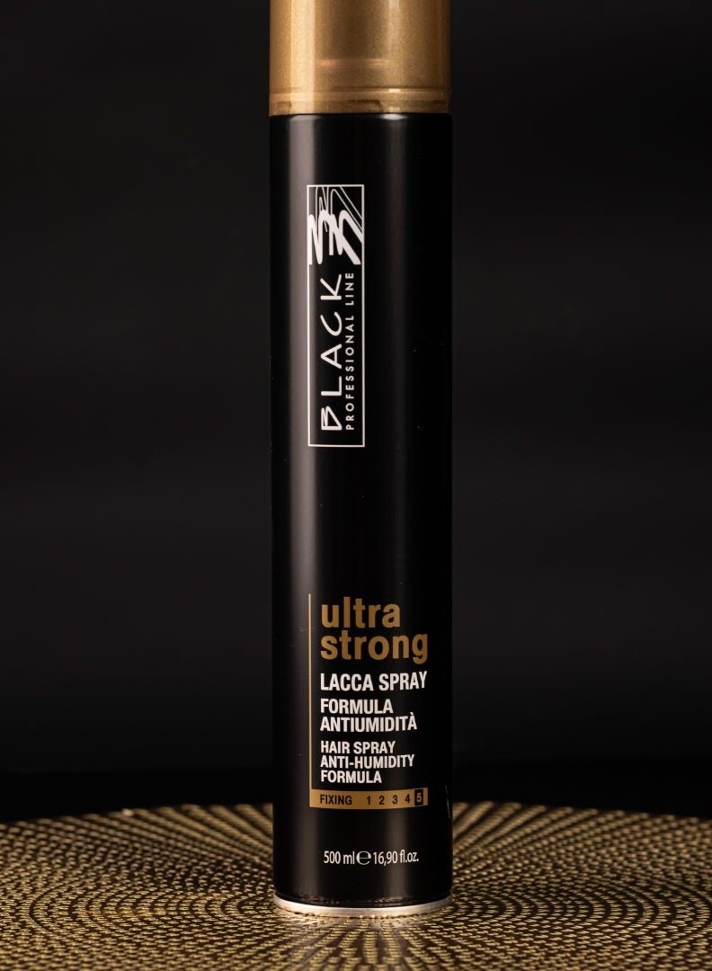 BLACK PROFESSIONAL LINE Black Professional Ultra Strong Hair Spray 750ML - Maximum Hold & Humidity Protection - Image 3