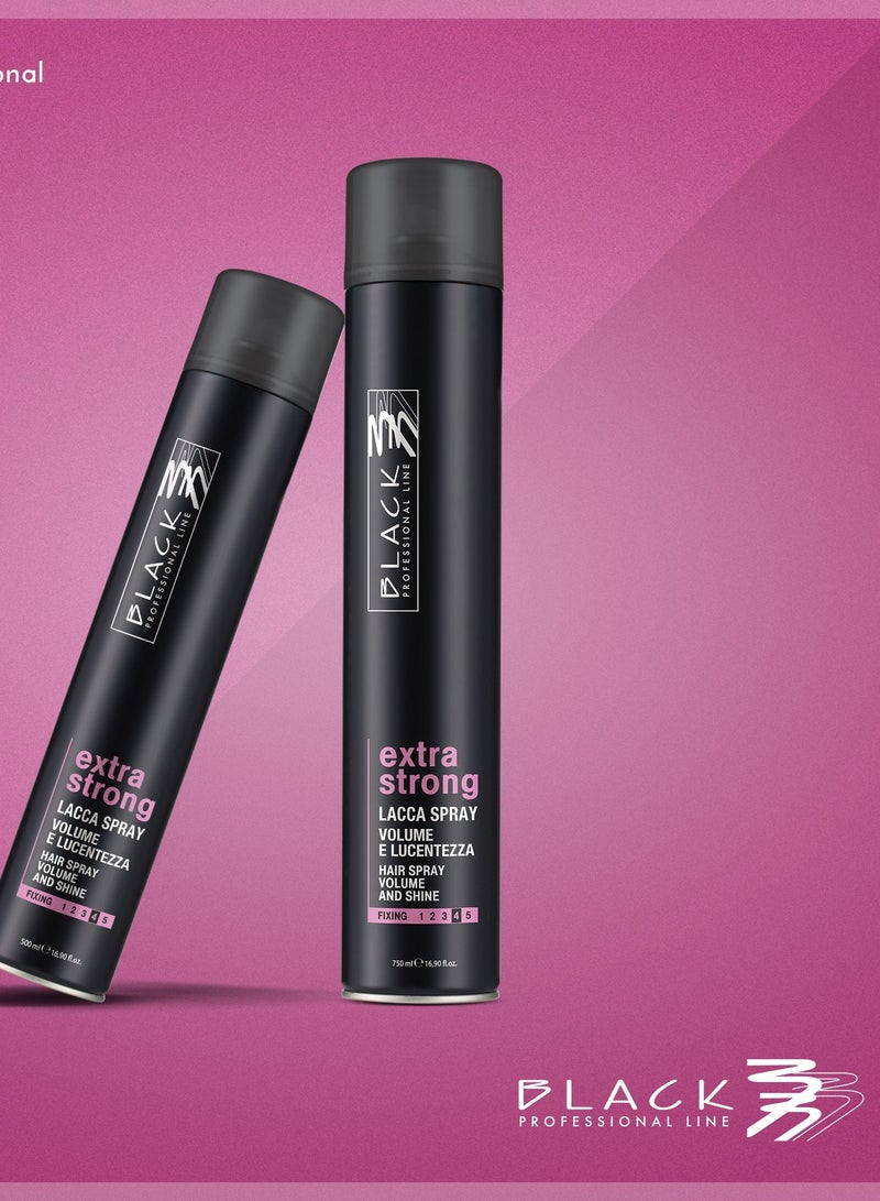 BLACK PROFESSIONAL LINE Black Professional Ultra Strong Hair Spray 750ML - Maximum Hold & Humidity Protection - Image 4