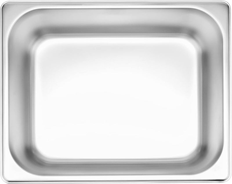 JAPCHET JAPCHET 4 Pack Stainless Steel Steam Pan 12 Size AntiJam Steam Table Pan Hotel Pans Half Size Restaurant Buffet Trays for Catering 4 Inch Deep - Image 5