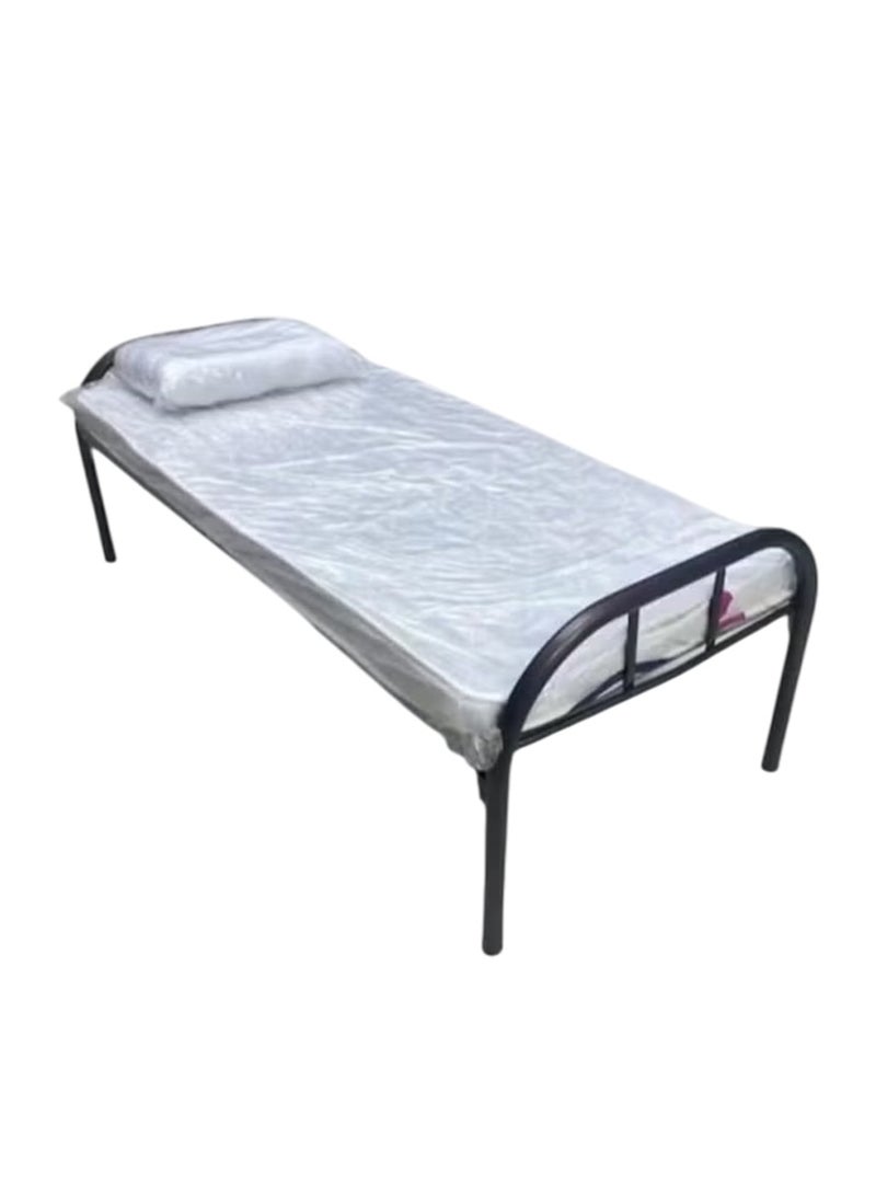 Iron single bed, size 190*90 cm, with a single mattress, size 190*90*10 cm, with a 5-piece national hotel mattress, with a 75*50 pillow - Image 2