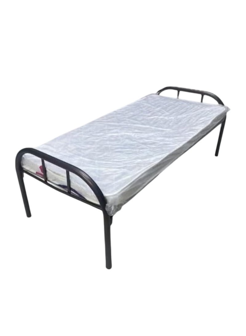 Iron single bed, size 190*90 cm, with a single mattress, size 190*90*10 cm, with a 5-piece national hotel mattress, with a 75*50 pillow - Image 4