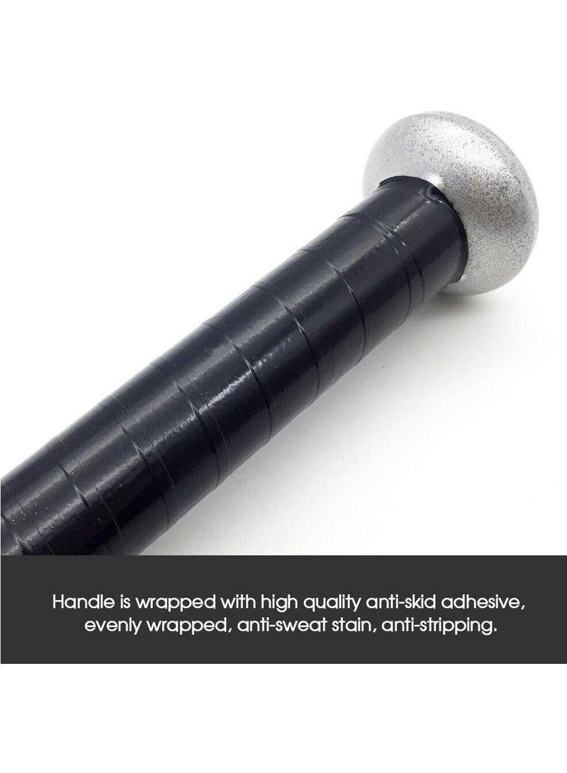 بات مضرب بيسبول من الألومنيوم بطول 34 بوصة للتدريب على البيسبول والسوفتبول والدفاع عن النفس، فضي - Image 4