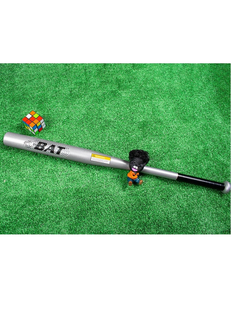 بات مضرب بيسبول من الألومنيوم بطول 34 بوصة للتدريب على البيسبول والسوفتبول والدفاع عن النفس، فضي - Image 5