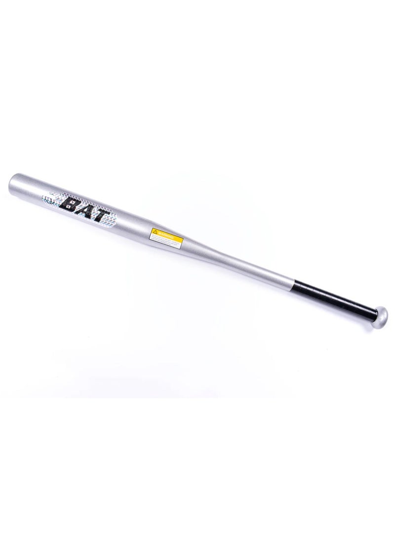 بات مضرب بيسبول من الألومنيوم بطول 34 بوصة للتدريب على البيسبول والسوفتبول والدفاع عن النفس، فضي - Image 1