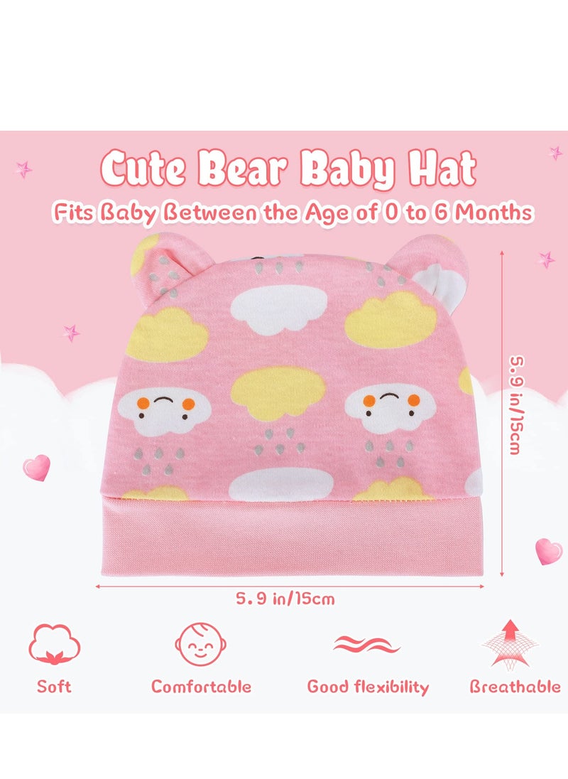 KASTWAVE Baby Hat With Bear Ears For Boys/Girls, 3 Months +, 6 Pieces  - Image 3