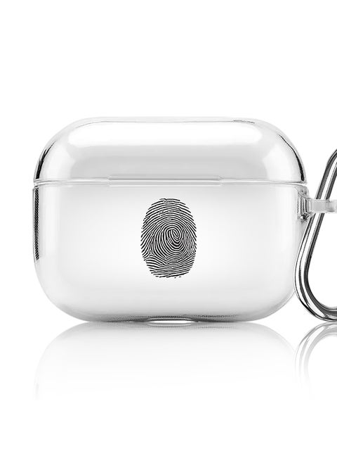 Classic Clear printed Case for Apple AirPods Pro 2nd Generation Thin Transparent Cover [Designed for Apple AirPods Pro 2nd Generation] - Finger Prints