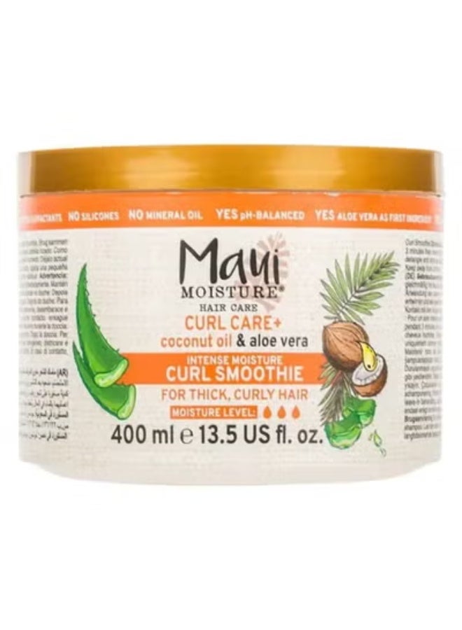 Maui Moisture RCurl Care + Coconut Oil & Aloe Vera Intense Moisture Hair Mask For Thick , Curly Hair 400 ml