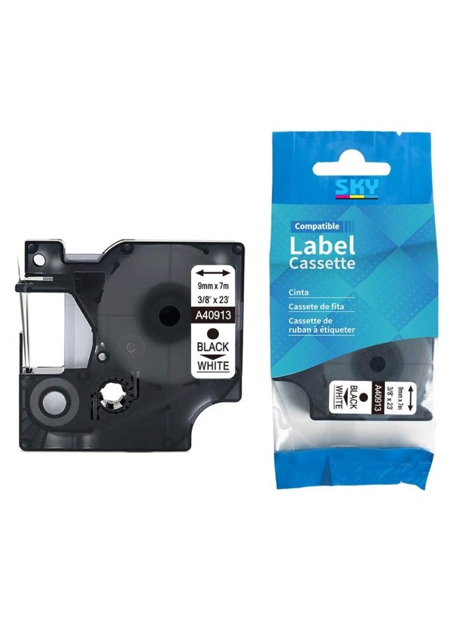 9mm Black on White D1 tape for Dymo LM 160 210D 500TS 280 360D PnP Label Makers