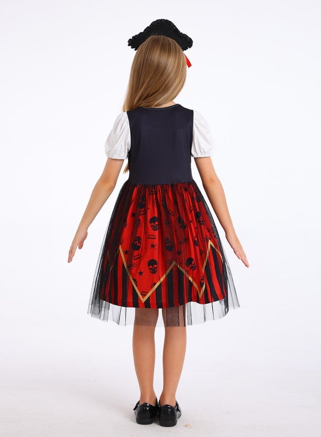 WonderBabe Princess Dress Up Clothes Pirate Costume Pirate Halloween Party Tulle Skirt Outfit for Toddler Girls size 9-10 - Image 3