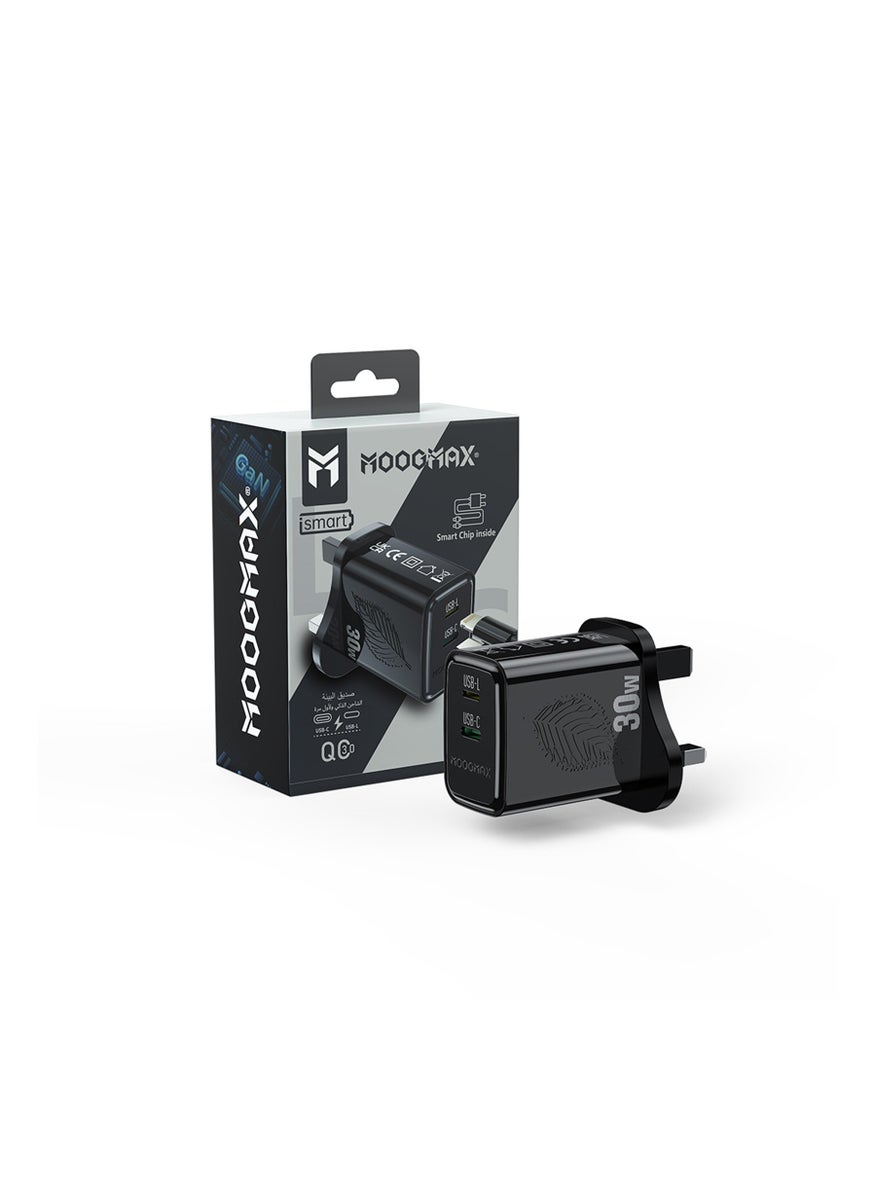 MOOGMAX MA32 2 In 1 Charger Adapter, Black  - Image 2