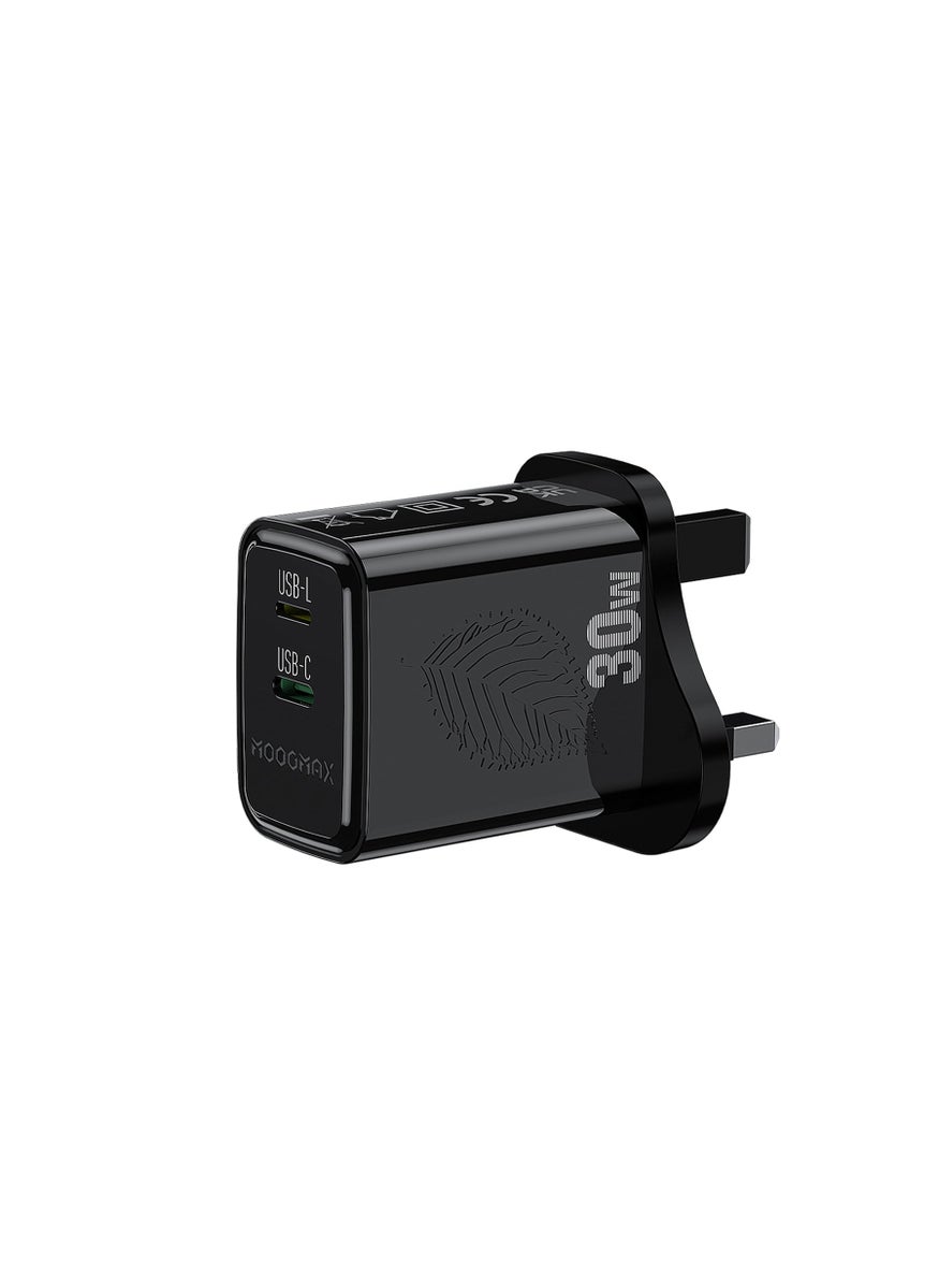 MOOGMAX MA32 2 In 1 Charger Adapter, Black  - Image 3