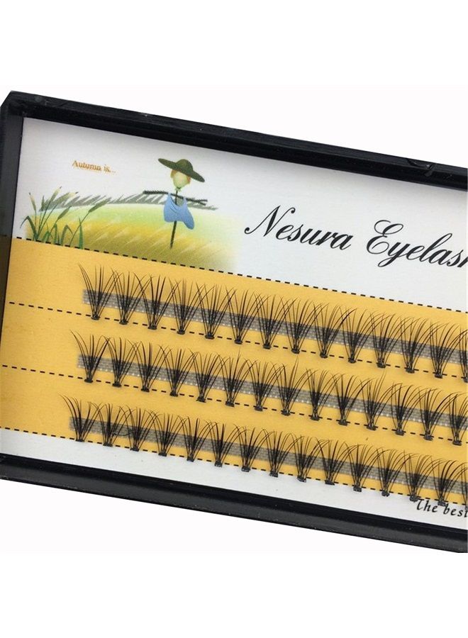 Bodermincer Scala 10 Root 60pcs Black Handmade False Eyelashes Natural Long Individual Eyelashes Extension Fake Lashes Makeup Beauty Cosmetic (12mm) - Image 5