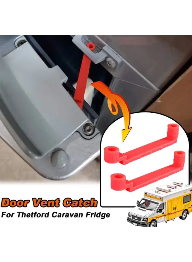 2 Pcs CC3DD Door Vent Catch Locks Compatible with Thetford Caravan Fridge N90 N97 N100 N104 N109 N112 N150 RV Fridge Locks RV Accessories Refrigerator Parts Kitchen Exterior Coverage - Image 1