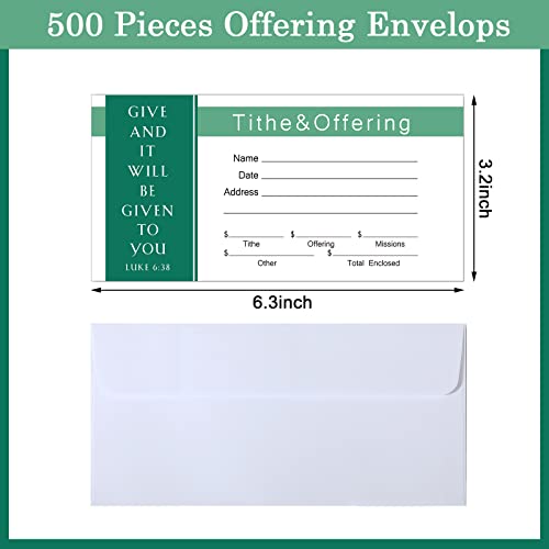 Woanger 500 Count Tithes and Offering Envelopes for Donation Envelope Bill Size Checks and Cash for Tithes and Offering(Stylish) - Image 2