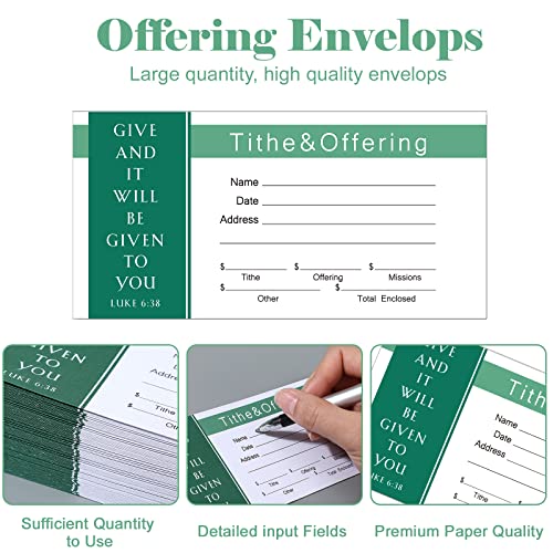 Woanger 500 Count Tithes and Offering Envelopes for Donation Envelope Bill Size Checks and Cash for Tithes and Offering(Stylish) - Image 3