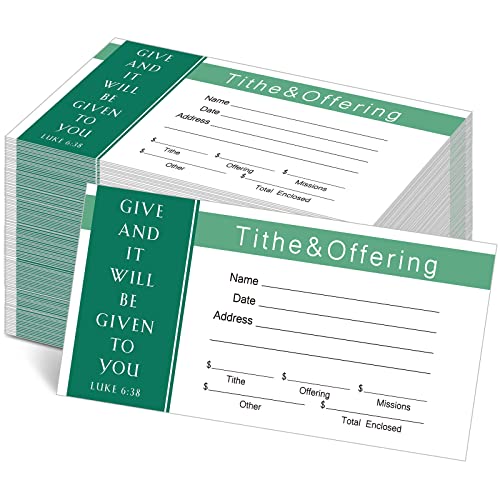 Woanger 500 Count Tithes and Offering Envelopes for Donation Envelope Bill Size Checks and Cash for Tithes and Offering(Stylish) - Image 1