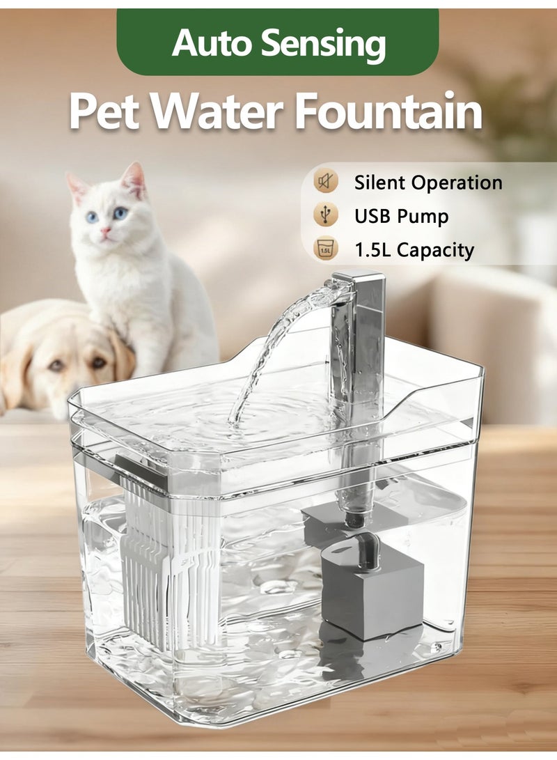 Quiet Automatic Pet Water Fountain with Large Capacity and Circulating Flow for Cats and Dogs - Image 1
