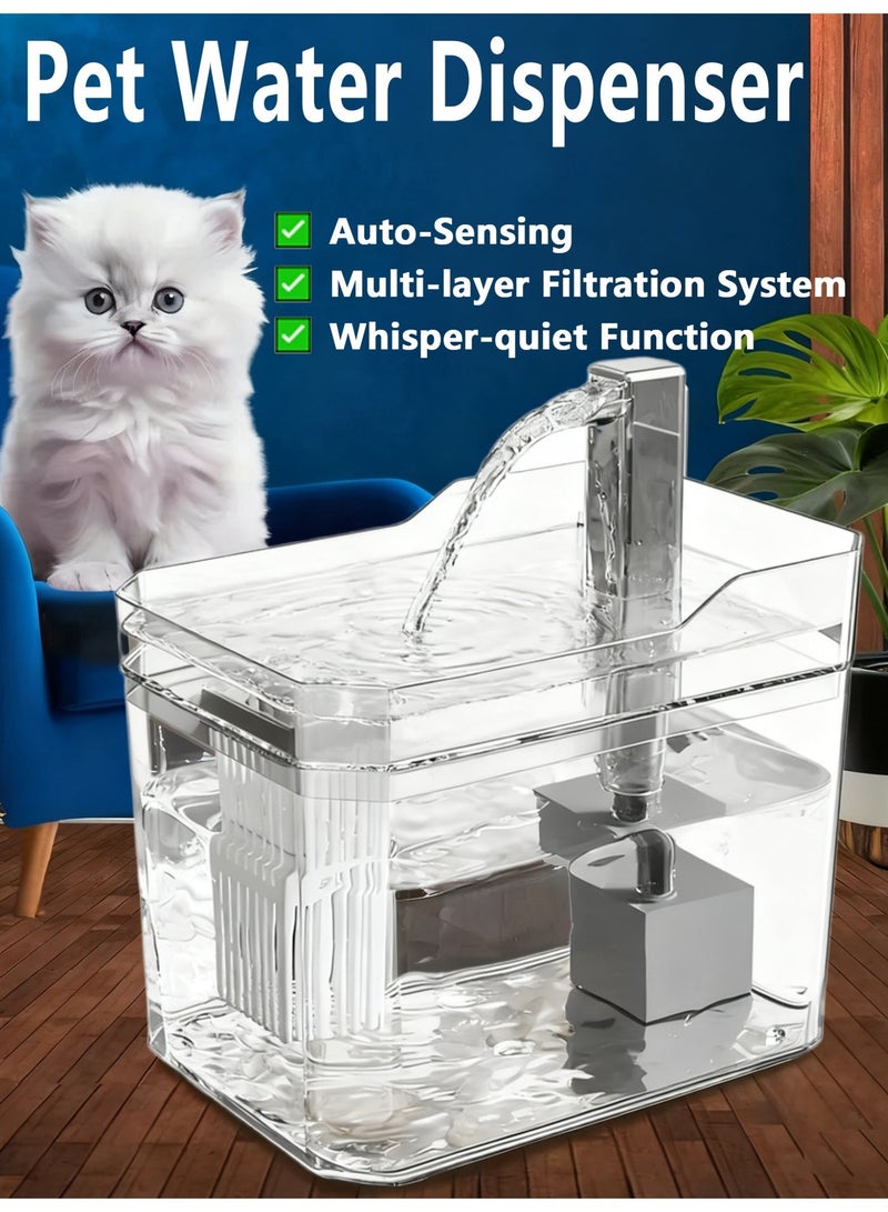 Quiet Automatic Pet Water Fountain with Large Capacity and Circulating Flow for Cats and Dogs - Image 2