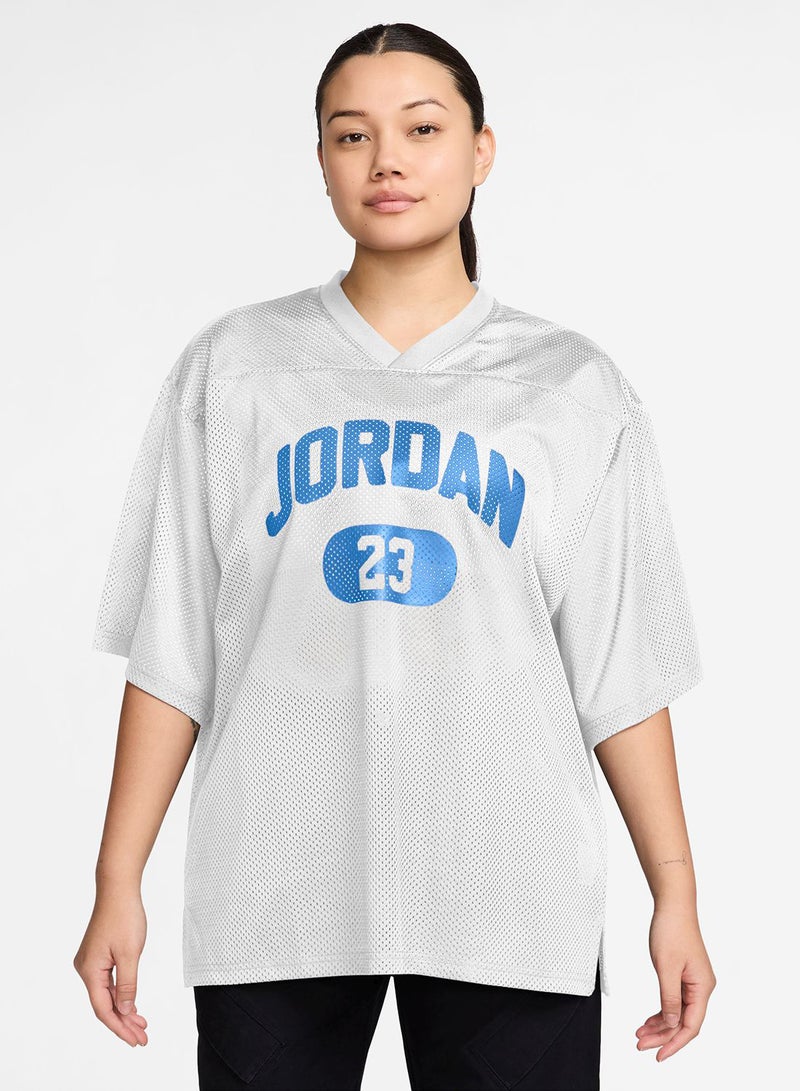 Jordan W J Brk Ss Mesh Jrsy Top  - Image 1