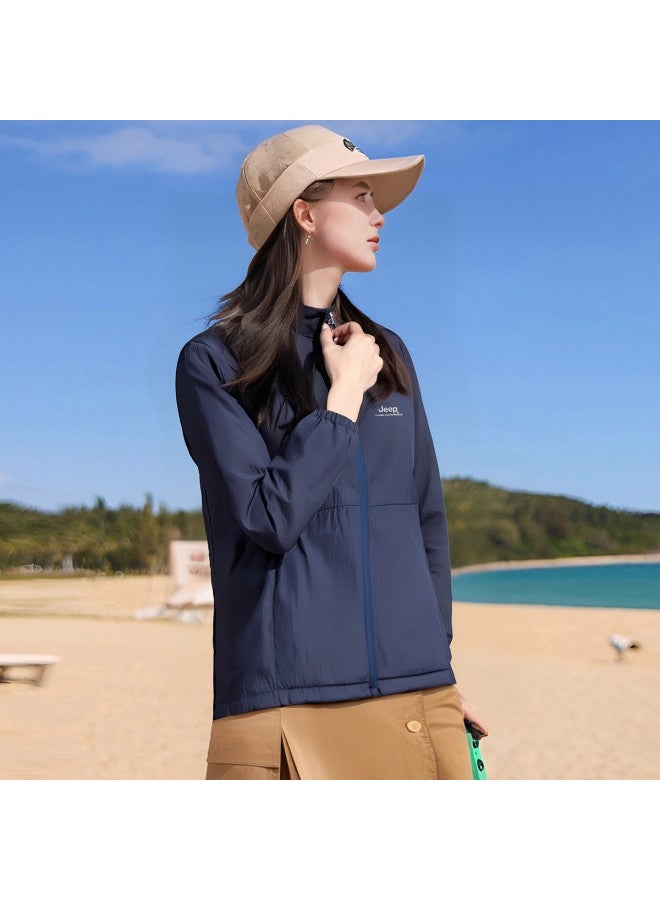 جيب 【UPF50+】 سترة صيفية للنساء للحماية من الشمس في الهواء الطلق خفيفة الوزن وفضفاضة مقاومة للأشعة فوق البنفسجية - Image 3