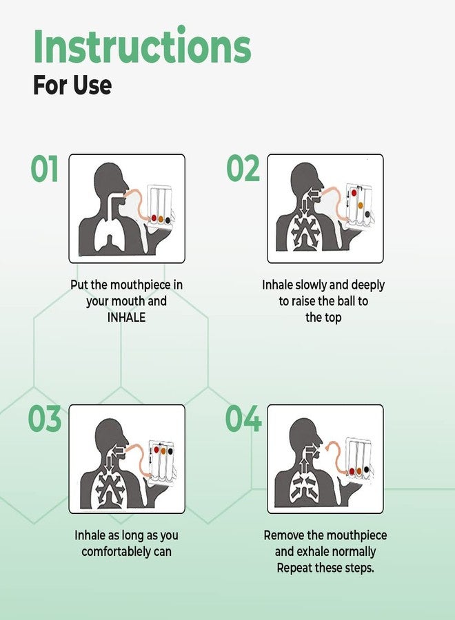 PAXMAX spirometer for Lungs Breathing Exercise | Respiratory Exerciser | 3 Balls Incentive Respirometer With Air Filter and Precise Inhalation Valve | Washable, Hygienic and Detachable - Image 5
