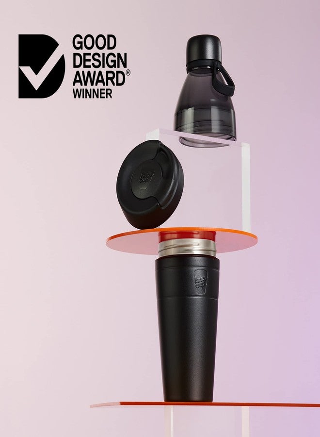 كيب كب طقم KeepCup لتحويل الكوب إلى زجاجة، زجاجة ماء قابلة لإعادة الاستخدام وكوب سفر 2 في 1، مصنوع من الفولاذ المقاوم للصدأ والبلاستيك المعزول بفتحتين وغطاء مانع للتسرب - سعة 660 مل (زجاجة) إلى 16 أونصة (كوب) - شفاف بلون الغسق - Image 3