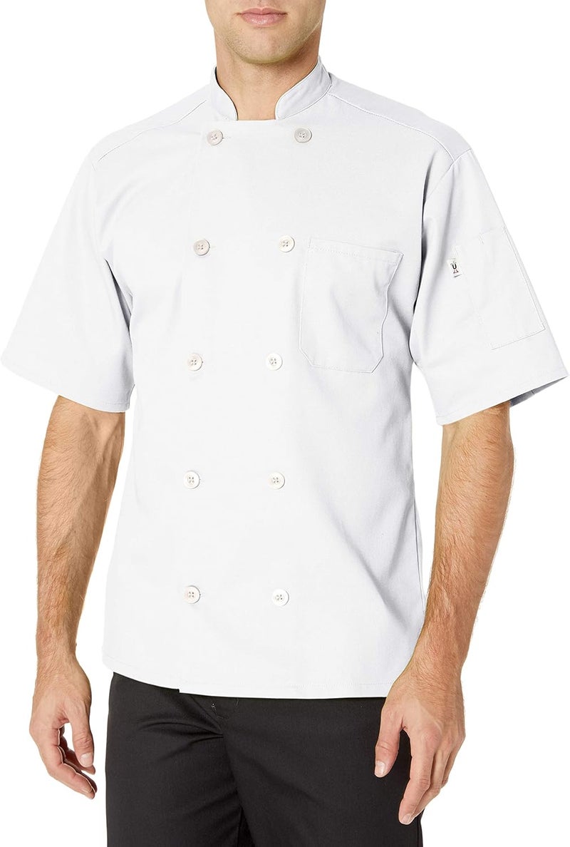 Uncommon Threads womens South Beach Chef Coat Short Slvs Shirt, White, X-Small US - Image 1