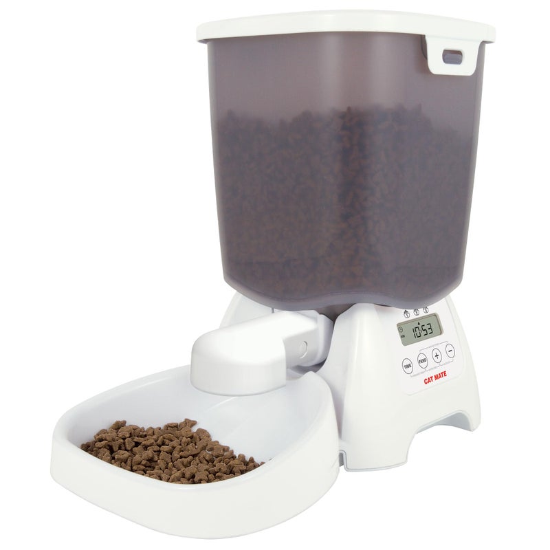 Cat Mate C3000 Automatic Dry Food 3-Meal Feeder, BPA Free for Cats & Small Dogs - Image 1