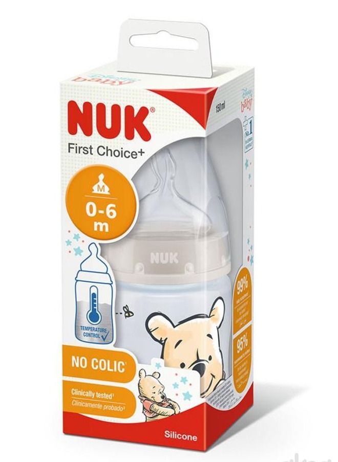 نوك NUK FIRST CHOICE PLUS DISNEY WINNIE THE POOH BABY BOTTLE 150ML- Assorted - Image 1