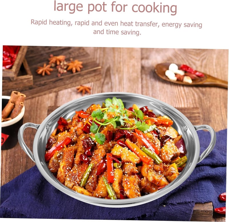 Mipcase Stock Pot Triplet Stainless Pan for Cooking Easy to Clean Steel Pot for Home Kitchen Restaurant - Image 2