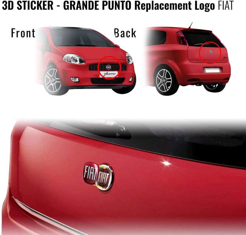 Fiat AMS 3D Sticker Replacement Logo for Fiat Big Point, Blue, Polyurethane, Car Emblem, 12192150031, Car Versatile application - Image 4