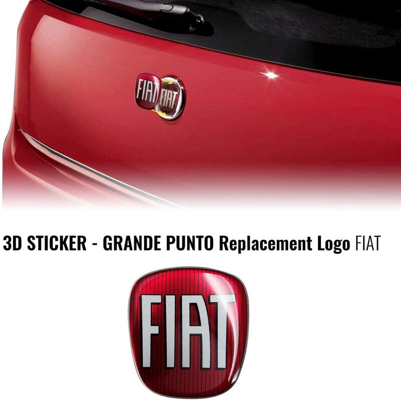 Fiat AMS 3D Sticker Replacement Logo for Fiat Big Point, Blue, Polyurethane, Car Emblem, 12192150031, Car Versatile application - Image 2