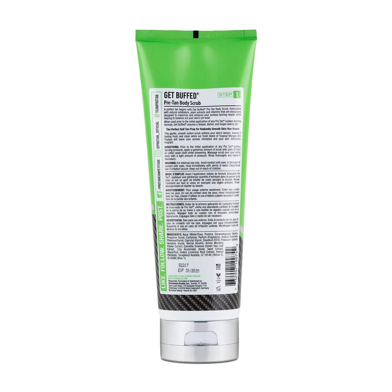 Pro Tan, Get Buffed, Pre-Tan Body Scrub, Skin Balancing Exfoliator, Balance Skin pH, 8 oz. - Image 2