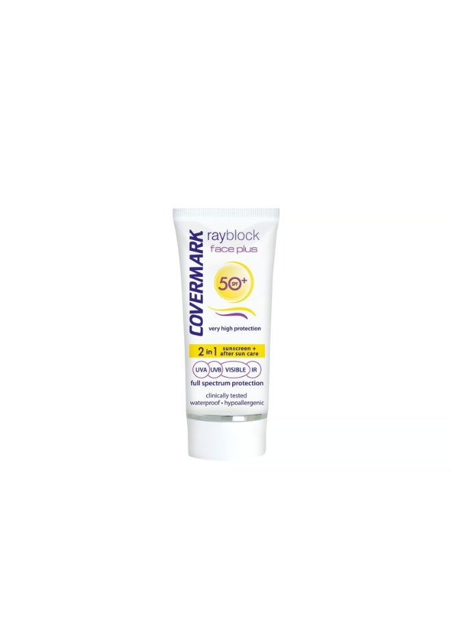 Covermark Rayblock Face Plus 2-In-1 Sunscreen Oily/Acneic SPF50+ 50ml - Image 1