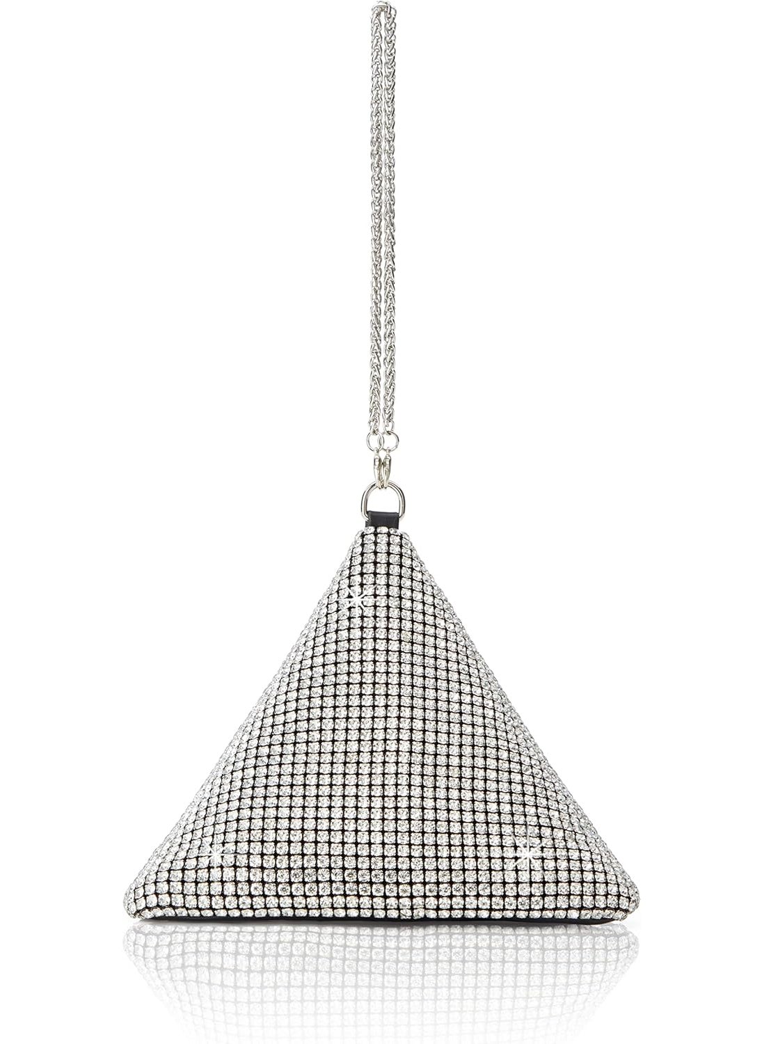 BABEYOND BABEYOND Rhinestone Clutch Evening Bags for Women Sparkly Glitter Triangle Purse for Party Prom Wedding  - Image 1