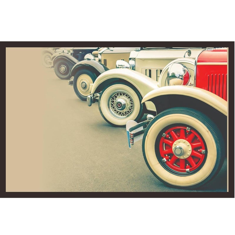 Mad Masters Vintage Car Framed Photo Vehicle Wall Hanging Home Decor Painting for Living Room Bedroom Decoration 18 x 12 InchPaper - Image 1