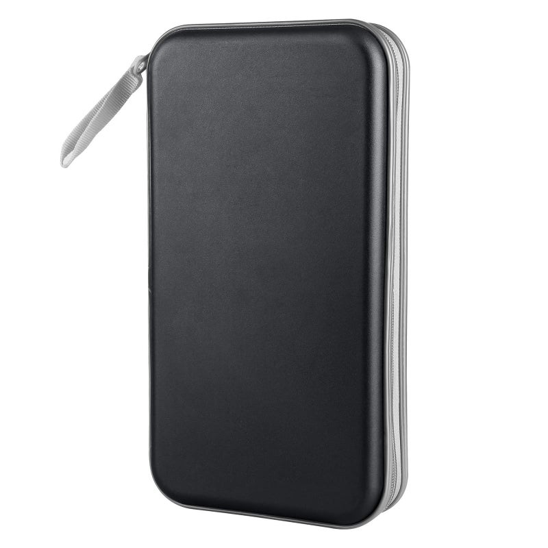 Siveit CD Case, DVD Case Holder 96 Capacity Hard Plastic CD DVD Disc Cases Storage Binder Wallet for Car Home Office Travel (Black) - Image 1