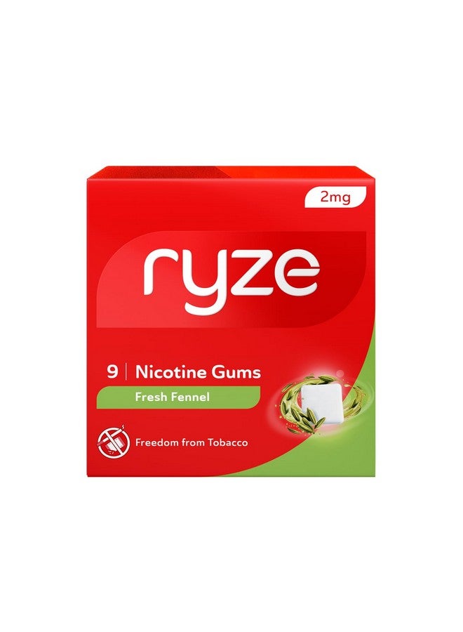RYZE Nicotine Gum 2mg | Pack of 30 (270 gums) | Fresh Fennel | Freedom from Smoking & Tobacco | Easy on Throat | WHO & FDA Approved | Sugar Free | Teeth Whitening - Image 1