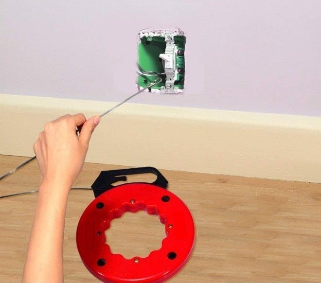 Giffex Fish Tape Reel Puller Conductive Electrical Cable Puller with Impact Case Electric or Communication Wire Puller Use for Drywall Ceiling under Rug Conduit or Pipe (15Meter) - Image 4