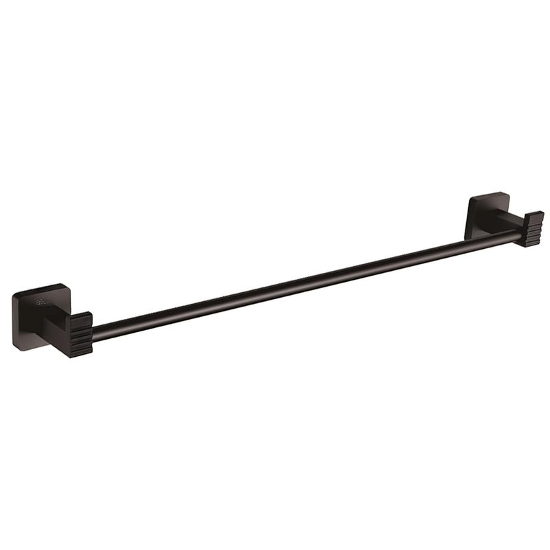 iBELL IBELL Black Aluminum Set of 6PcsBathroom Hardware Set Towel BarSoap HolderToothbrush Holder with TumblerToilet Paper HolderHookTowel Ring Matte Black  - Image 2